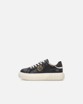 High-soled flatform sneakers with metal logo -  | Pinko