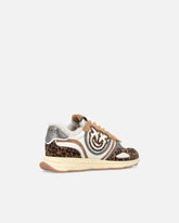 Sneakers with Love Birds logo and animal print -  | Pinko