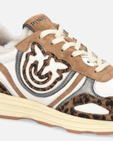 Sneakers with Love Birds logo and animal print -  | Pinko