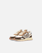 Sneakers with Love Birds logo and animal print -  | Pinko