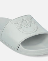 Rubber slip-on sandals with Love Birds maxi logo -  | Pinko