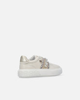 Leather slip-on sneakers with jewel band -  | Pinko