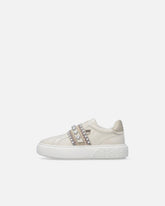 Leather slip-on sneakers with jewel band -  | Pinko