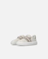 Leather slip-on sneakers with jewel band -  | Pinko
