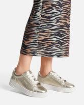 Laminated sneakers with logo -  | Pinko