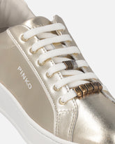 Laminated sneakers with logo -  | Pinko