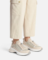 Knitted sneakers with laces and cord lock -  | Pinko