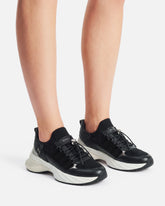 Knitted sneakers with laces and cord lock -  | Pinko