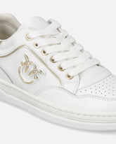Leather sneakers with Love Birds logo -  | Pinko