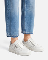 Leather sneakers with Love Birds logo -  | Pinko