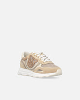 Mesh and suede sneakers with Love Birds logo -  | Pinko