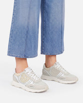 Mesh and suede sneakers with Love Birds logo -  | Pinko