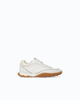 Leather sneakers with rhinestones - White | Pinko