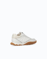 Leather sneakers with rhinestones - White | Pinko