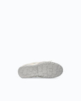 Lather sneakers with faux fur details - Grey | Pinko
