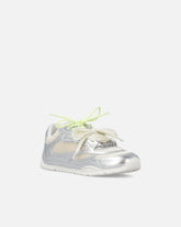 Laminated sneakers with double laces and jewel details -  | Pinko