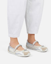 Sporty ballet flats with inserts and PINKO lettering -  | Pinko
