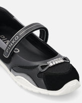 Sporty ballet flats with inserts and PINKO lettering -  | Pinko
