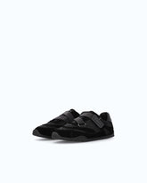 Suede and sequin sneakers with hook-and-loop fastening - Black | Pinko
